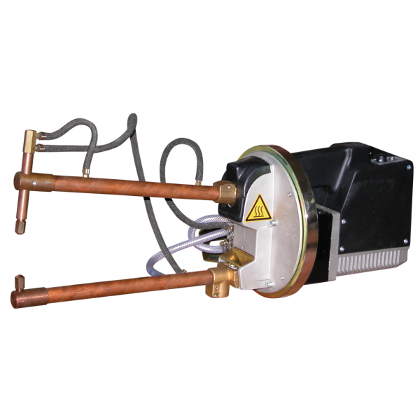 This product is a spot welder by Tecna. This auto body spot welder has a rating of 6kVA.  Tecna portable spot welder(s) are lightweight professional. Tecna's automotive spot welder is available in 400V. There is a large choice of  Tecna spot welder arms a