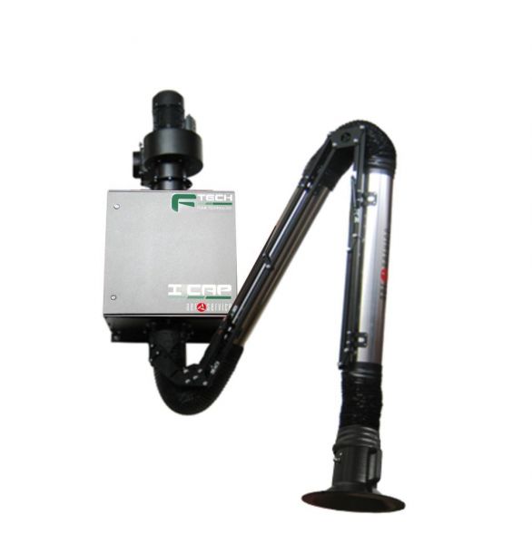 F-TECH ICAP 2.0 H Wall Mounted Fume Extractor with Armotech 3MTR Extraction Arm 