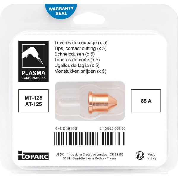 AT125/MT125 85A Cutting Tip - Pack of 5