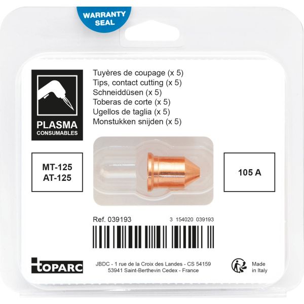 AT125/MT125 105A Cutting Tip - Pack of 5