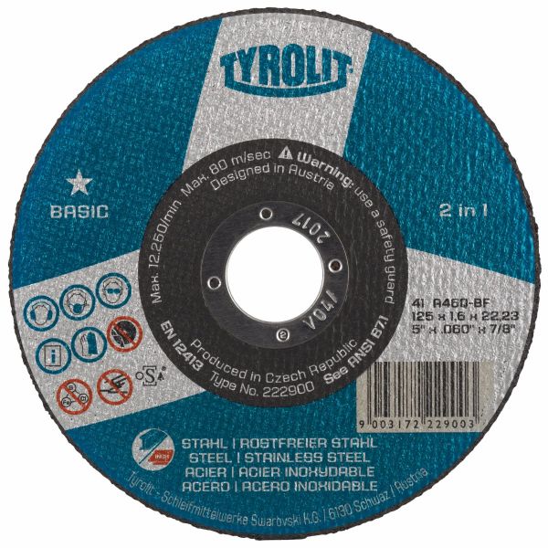 Tyrolit 4.5" (115MM) x 6MM Basic Grinding Disc