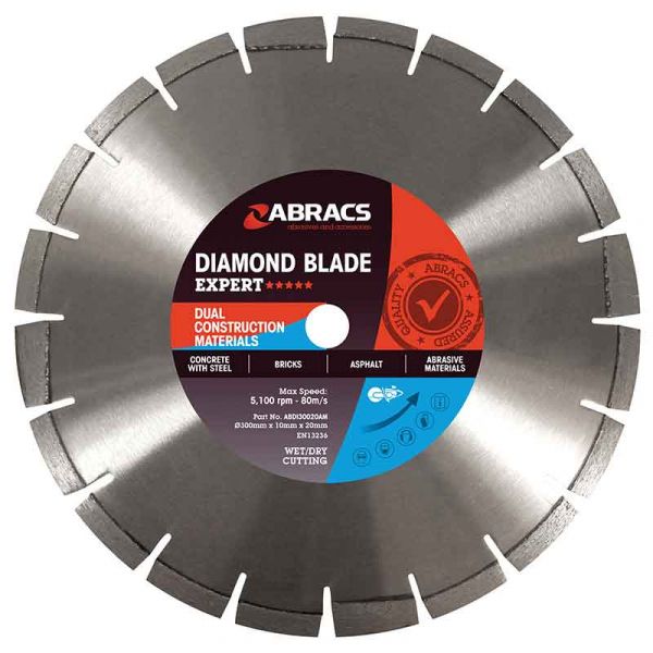 Abracs Expert ***** 9" (230MM) Dual Construction Material Diamond Cutting Blade