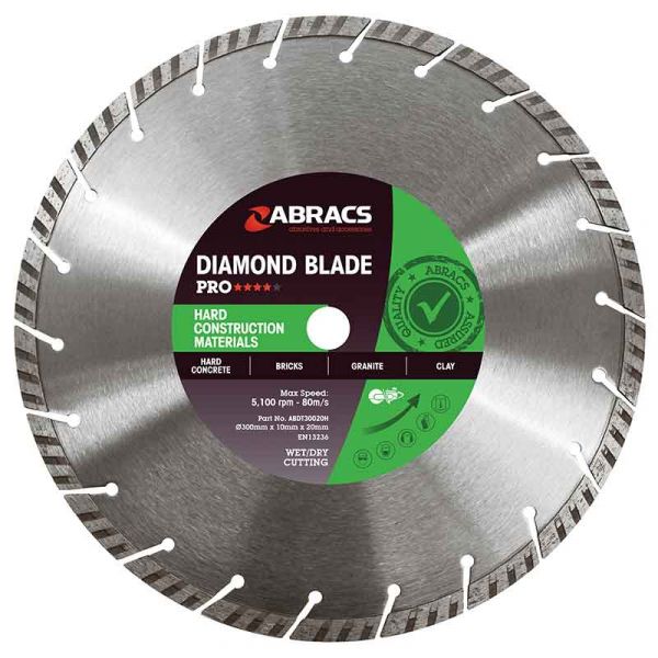Abracs Pro *** 4.5" (115MM) Hard Construction Material Diamond Cutting Blade