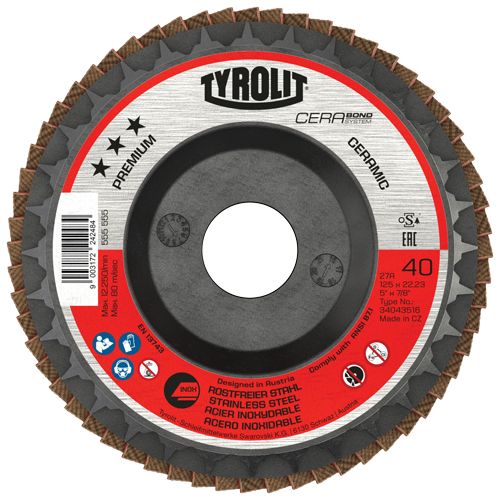 Tyrolit 4.5" (115MM) Cerabond Premium Flap Disc