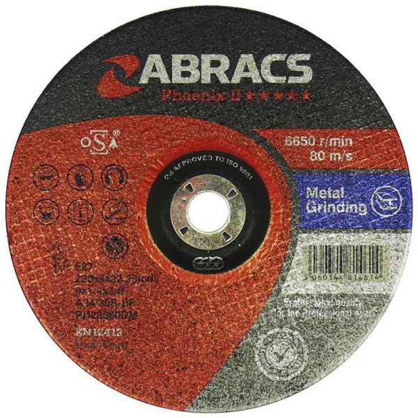 Abracs 4.5" (115MM) x 6MM Phoenix II DPC Metal Grinding Disc