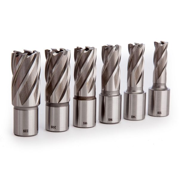 See here Mag Drill bits. These type of Mag Drill cutters are also made by Rotabroach and Magdrill.