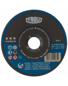 Tyrolit 4 1/2" (115MM) x 1MM 3 Star Premium Cutting Disc